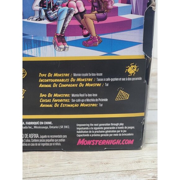 Monster High CLEO DeNILE w/Tut Pet G3 Reboot Mattel‎ 2022 Fashion Doll New - Picture 11 of 12